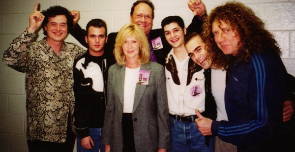 The Dempseys with Paul Burlison and Jimmy Page and Robert Plant